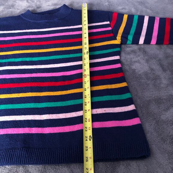 Talbots Sweater Striped Rainbow Long Sleeve Pullover Crew Neck Women’s Size XL - Picture 2 of 9